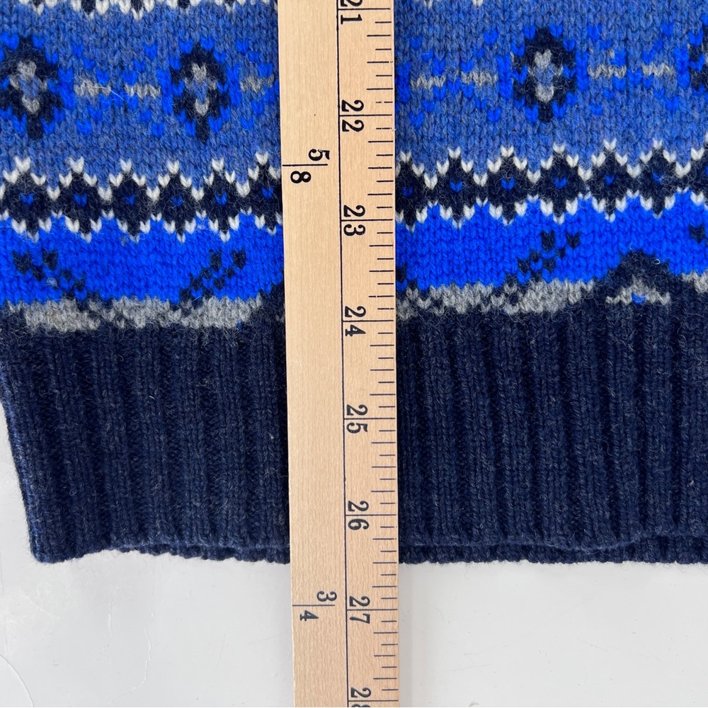 Brooks Brothers wool Sweater Shawl Collar men's L Fair Isle - Picture 8 of 9
